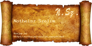 Notheisz Szelim névjegykártya